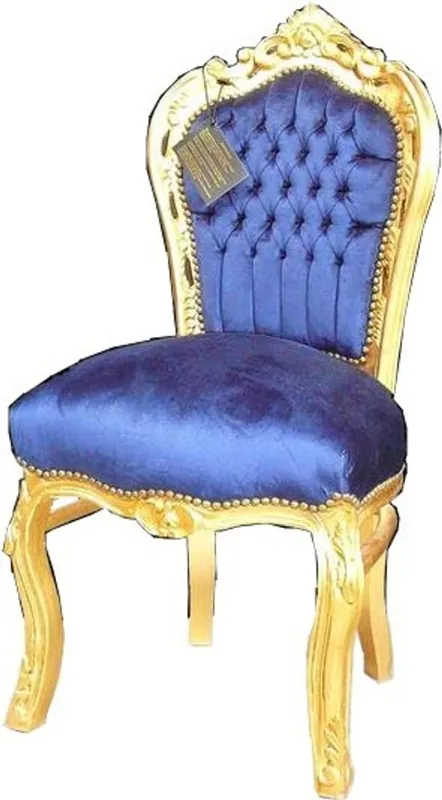 Dîner Casa Padrino baroque Chaise Bleu Royal / Or Neue Ware