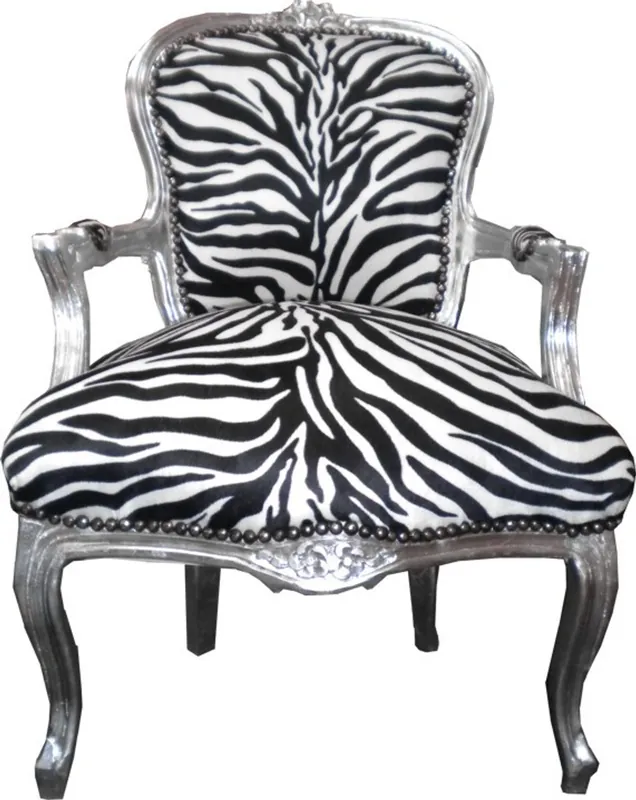 Top-Angebot Baroque Président Salon Zebra / Argent