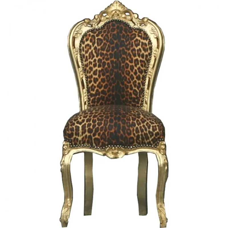 Casa Padrino baroque dîner Chaise Leopard / Gold - Meubles Letzte Chance