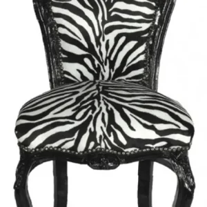 Abverkauf Baroque Chaise de dîner Zebra / Noir