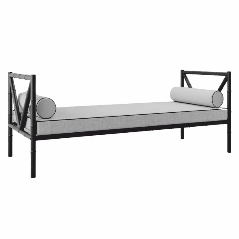 Beliebt Casa Padrino Luxury Wrought Iron Sofa Black / Gray 200 cm - Hotel & Garden Sofa