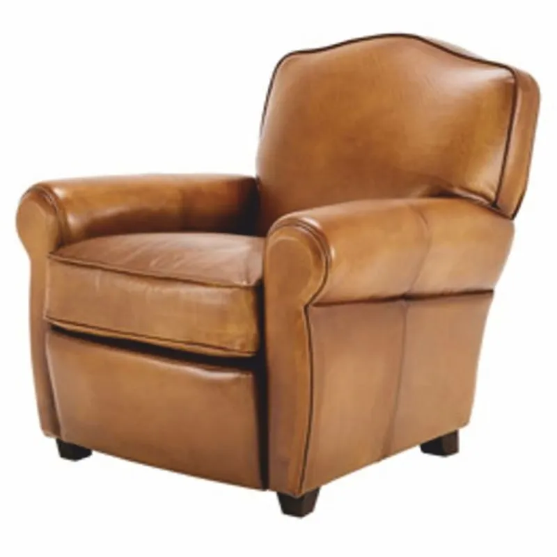 Preisknaller Casa Padrino luxury leather armchair light brown / black - Luxury genuine leather furniture