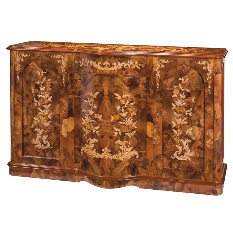 Casa Padrino luxury baroque sideboard brown inlay 153 cm - Baroque furniture - Made in Italy Markenware
