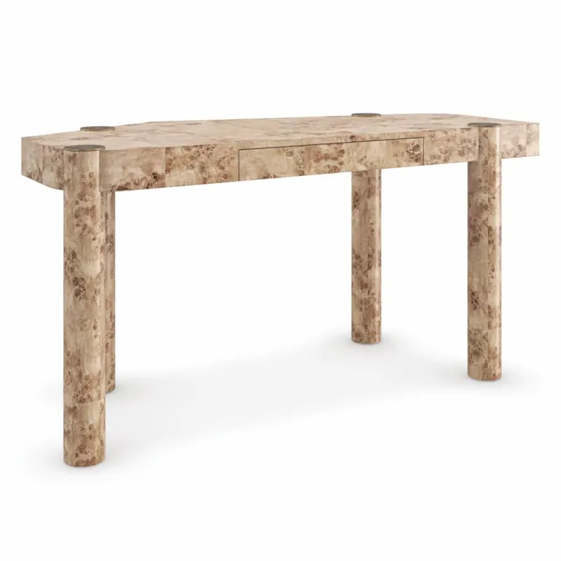 Ausverkauf Casa Padrino Luxury Desk with Drawer Bird's Eye Maple 155 cm - Office Furniture