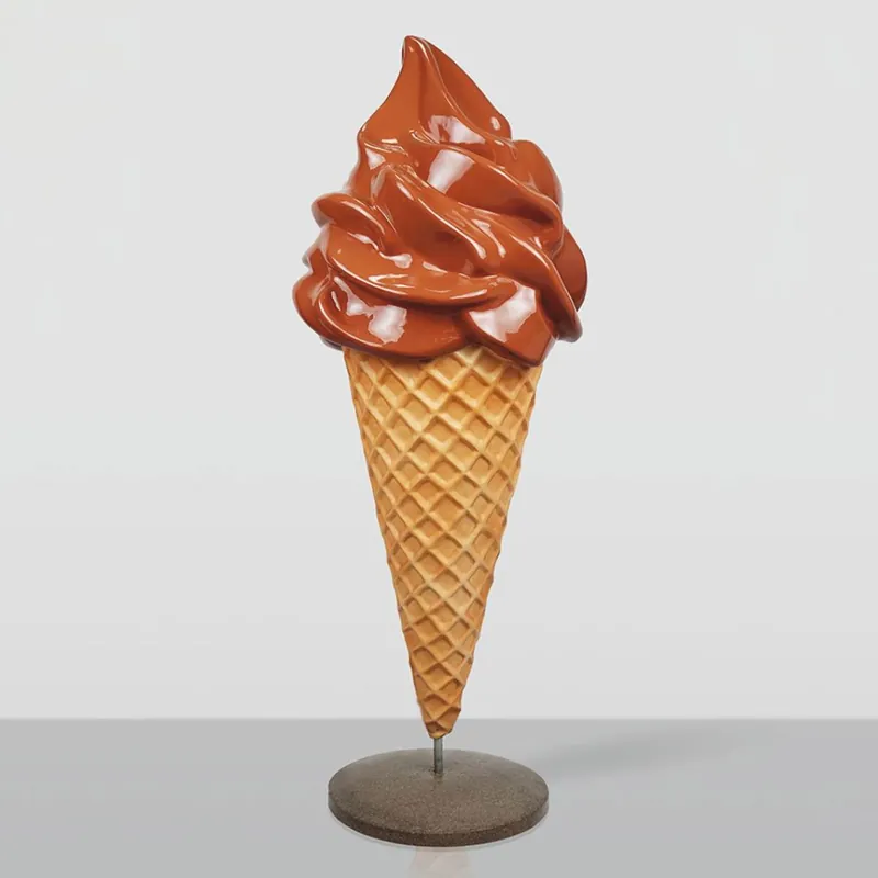 Garantierte Lieferung Casa Padrino XXL decorative ice cream in a cone brown / beige / gray H. 170 cm - Ice cream parlor decoration