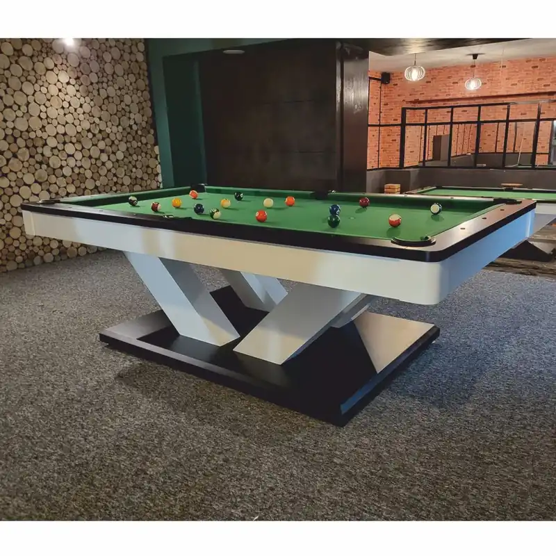 Casa Padrino luxury pool billiard table / dining table 8ft white / black / green Neuheit