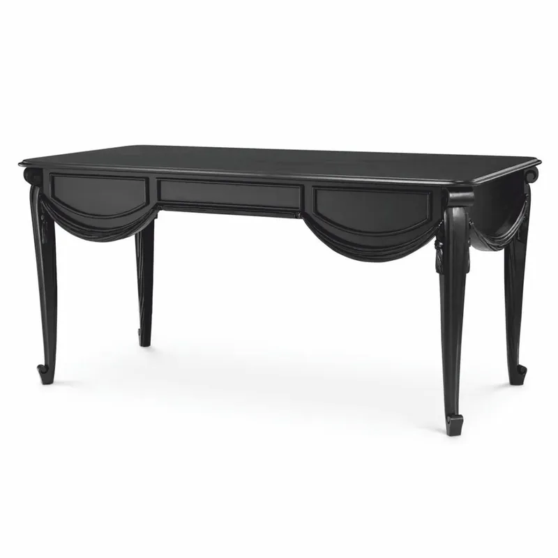 Casa Padrino Luxury Baroque Desk Black 160 cm - Baroque Office Furniture Bestseller