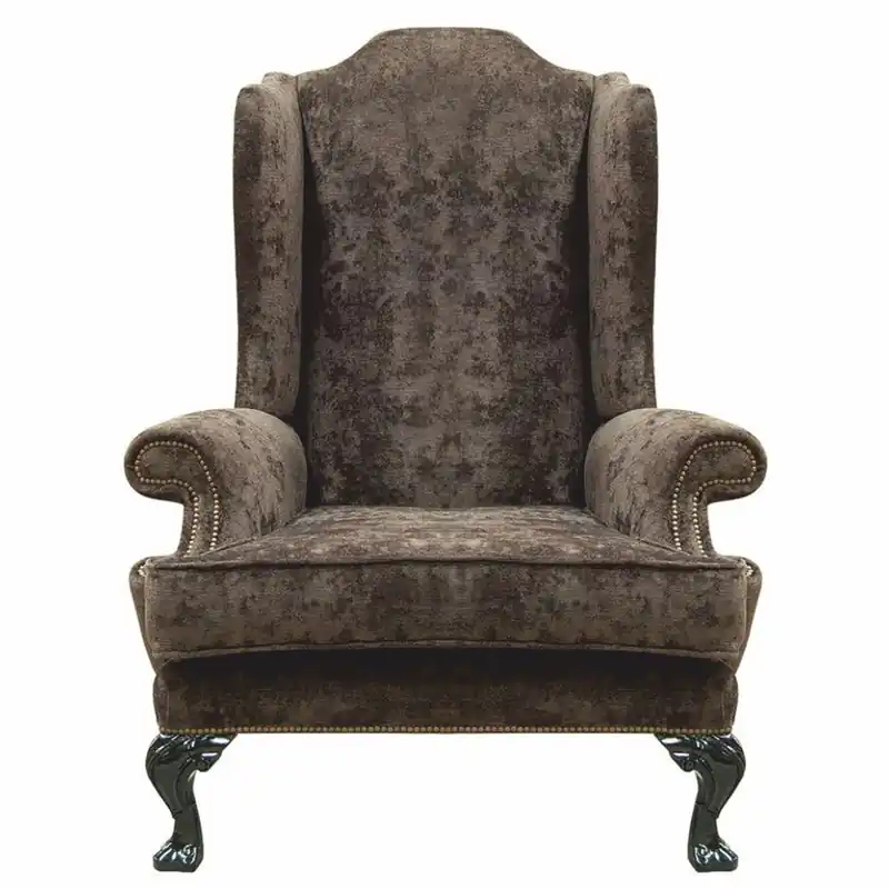 Casa Padrino luxury baroque wing armchair gray / dark green H. 120 cm - Baroque furniture Rabatt