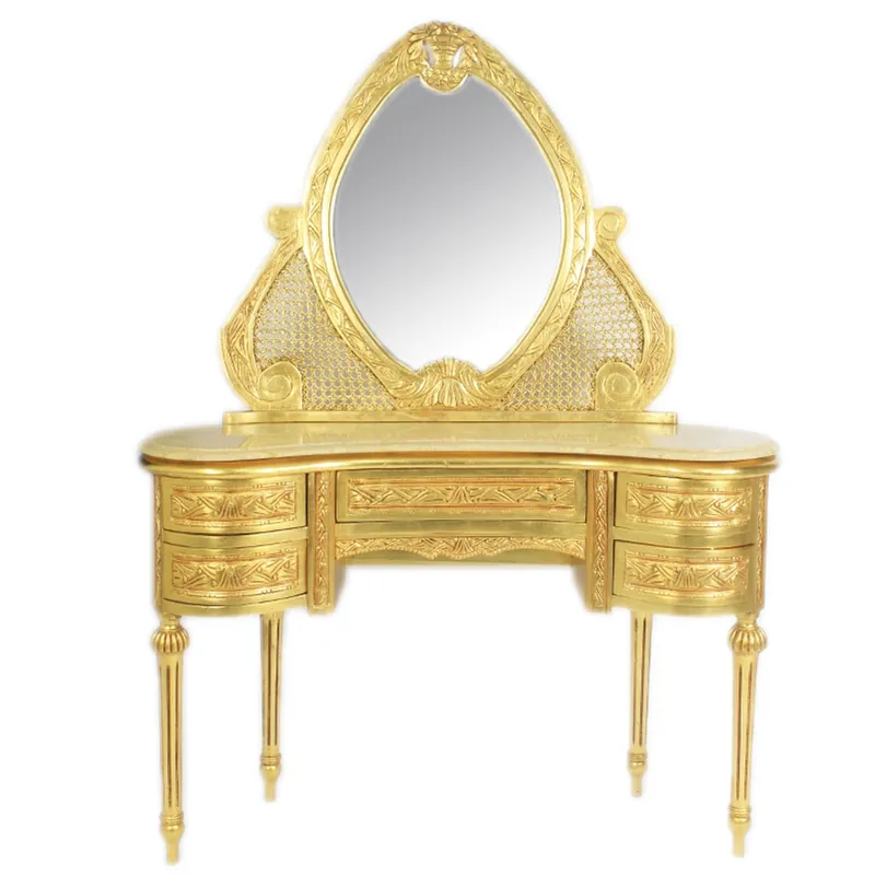 Preisknaller Casa Padrino console vanité baroque avec miroir or 120 x 40 x H155 cm - chambre console miroir avec tiroirs