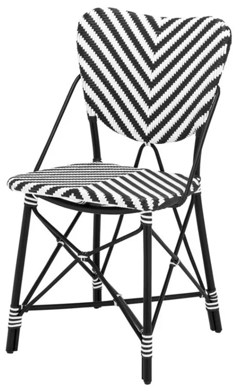 Neu Chaise Casa Padrino jardin design noir / blanc - Luxe Meubles de jardin