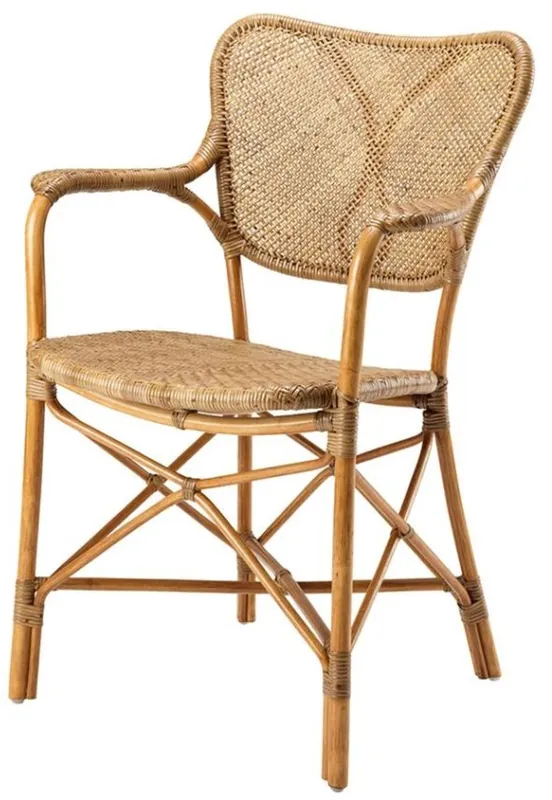 Casa chaise Padrino jardin design avec accoudoirs brun clair - meubles de jardin de luxe Beliebt