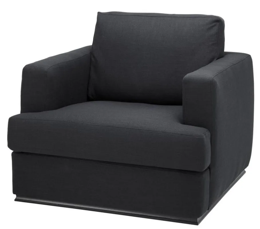 Chaise Casa Padrino hôtel de luxe noir 96 x 103 x H. 86 cm - édition limitée Top-Seller