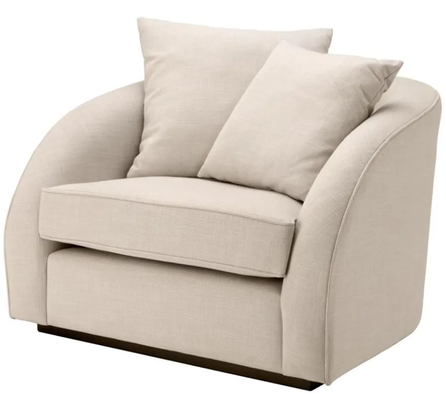 Preiswert Casa Padrino chaise de salon luxueux hôtel en couleur naturelle 101 x 91 x H. 72 cm - Meubles de salon