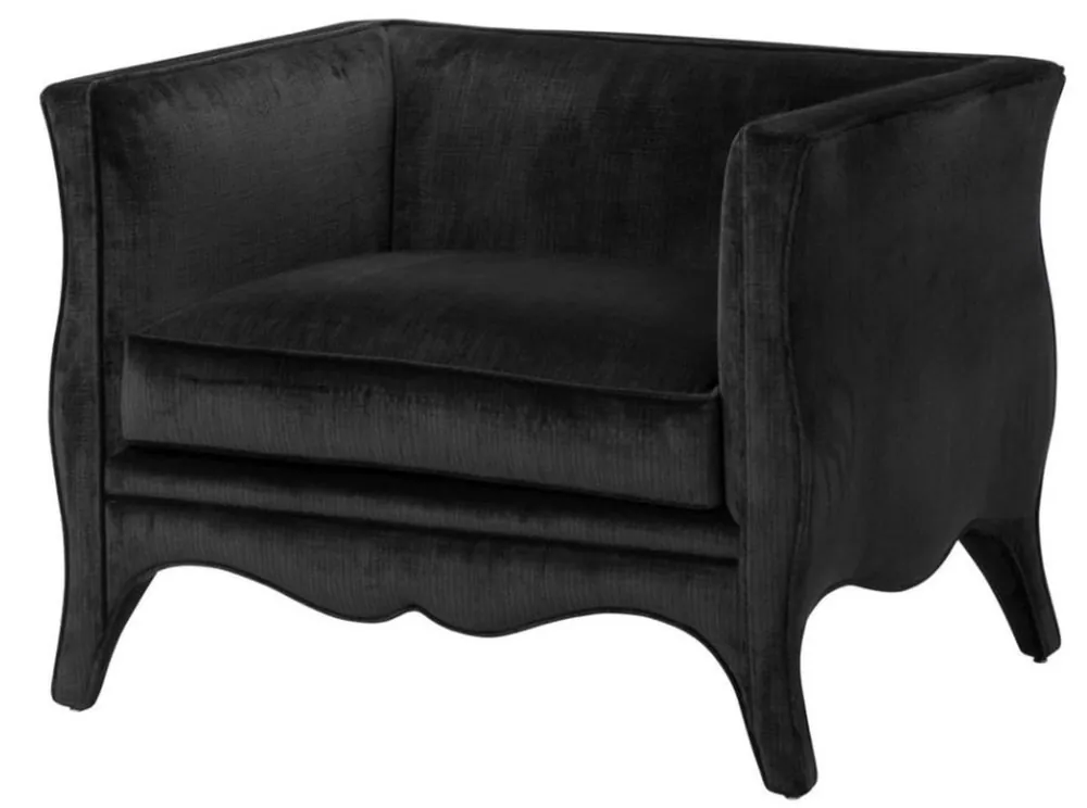 Casa Padrino fauteuil design noir - mobilier de luxe Finale Aktion