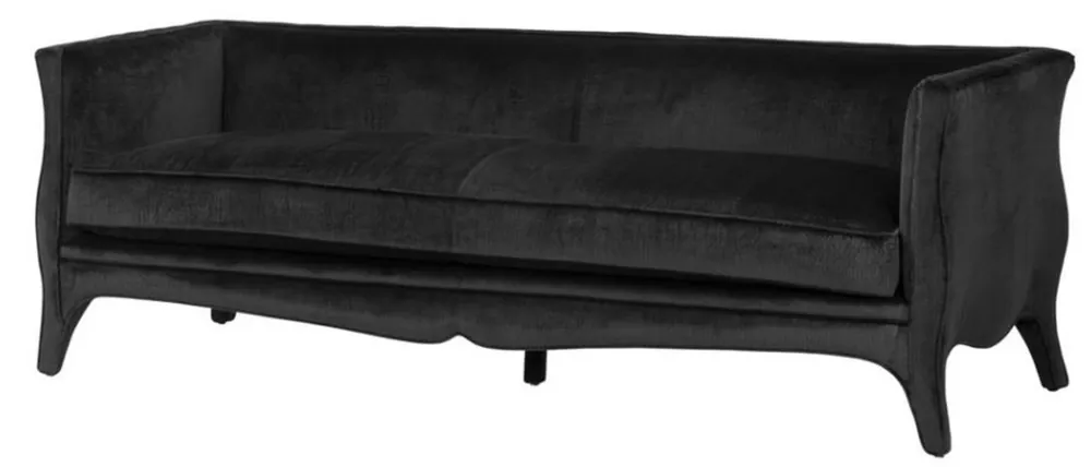 Highlight Casa Padrino canapé de luxe noir 225 x 79 x H. 75 cm - mobilier de l'hôtel