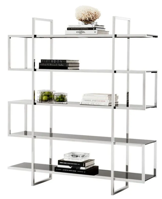 Saisonangebot Concepteur Casa Padrino argent meuble étagère 160 x 42 x H. 180 cm - édition limitée
