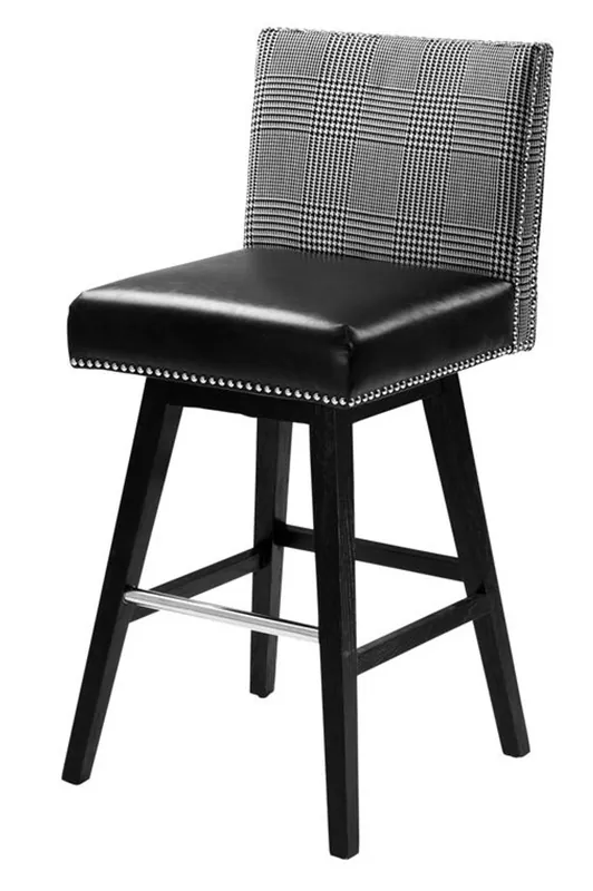 Solange Der Vorrat Reicht Casa Padrino chaise de luxe chaise haute / bar / bar siège de tabouret pivotant avec - mobilier design de l'hôtel