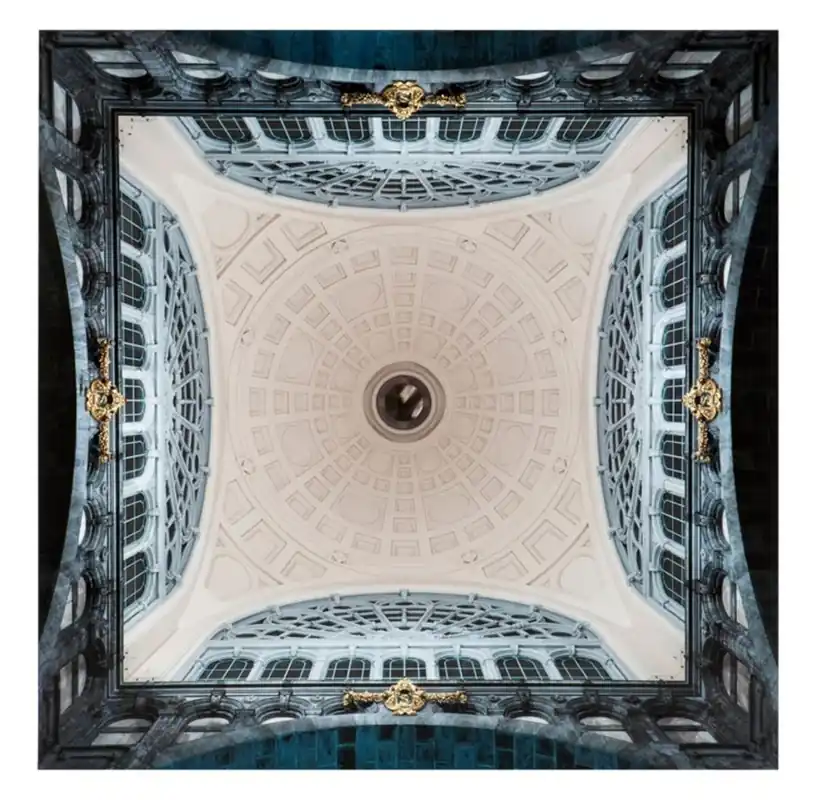 Highlight L'image Casa Padrino station centrale sur alu dibond 120 x H. 120 cm - Accessoires de luxe