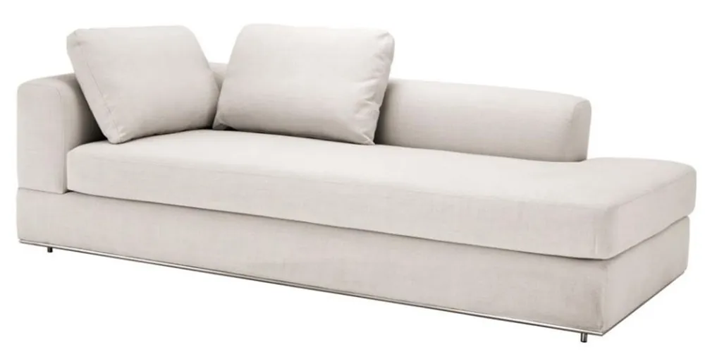 Angebot Canapé design Casa Padrino couleur naturelle sur le côté gauche 231 x 101 x H. 85 cm - mobilier de salon de luxe
