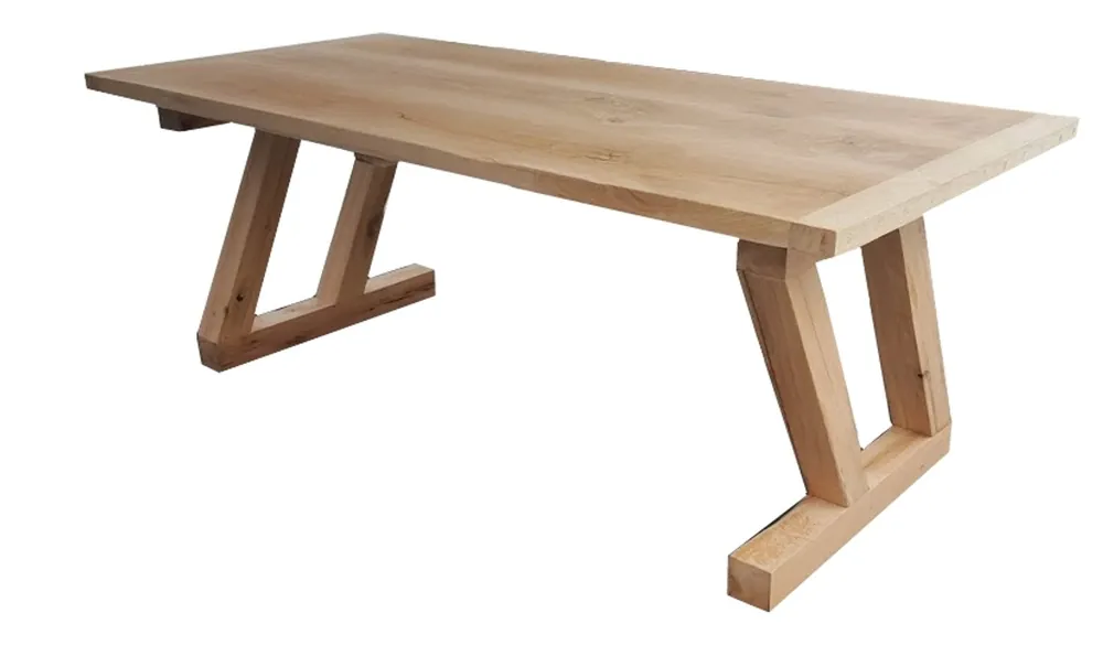 Casa Padrino table à manger en bois massif de luxe - chêne - 200 cm x 100 cm x H78 cm - robuste Preisreduziert