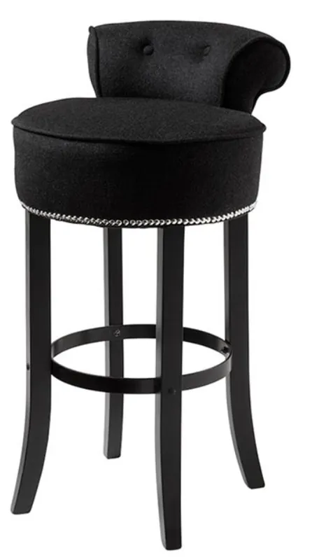 Casa Padrino bar chaise noire 46 x 50 x 91 cm H. - bar tabouret de luxe Neu Im Sortiment