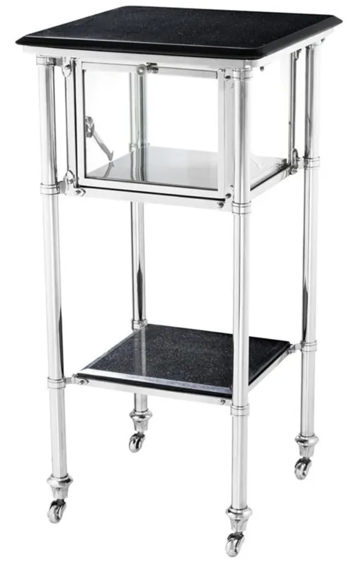 Casa Padrino table d'appoint de luxe sur roues 39 x 39 x H. 80 cm - accessoires d'hôtel Nur Heute