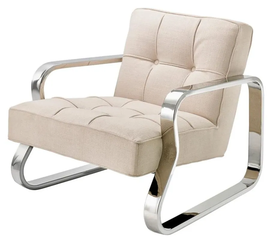 Preis Gesenkt Casa Padrino Fauteuil de luxe couleur naturelle 72 x 80 x H. 64 cm - Mobilier design