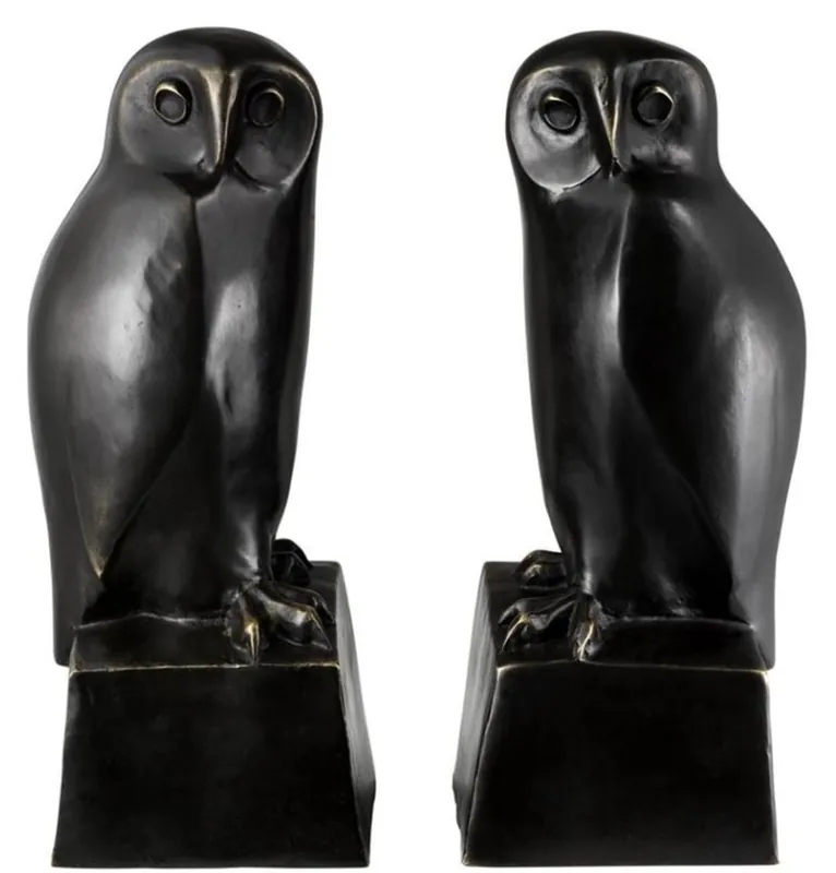 Casa Padrino serre-livres hibou bronze scénographe de 2 - chiffres en bronze de luxe Sonderaktion