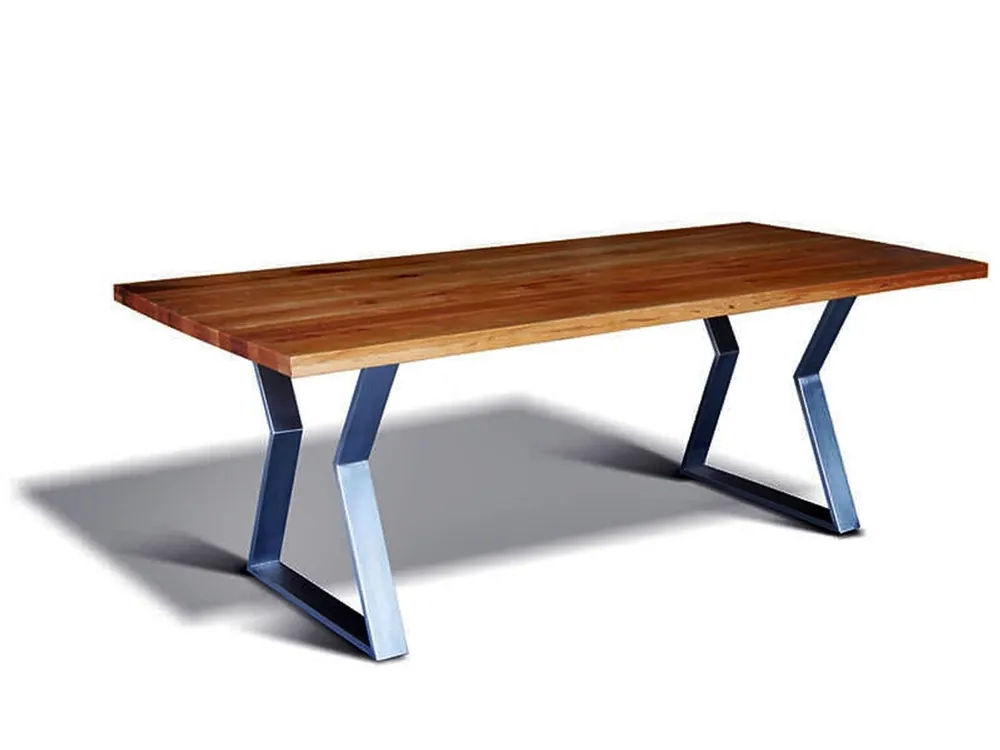 Expressversand Casa Padrino table à manger en bois massif de luxe - chêne - 200 cm x 100 cm x H78 cm - robuste