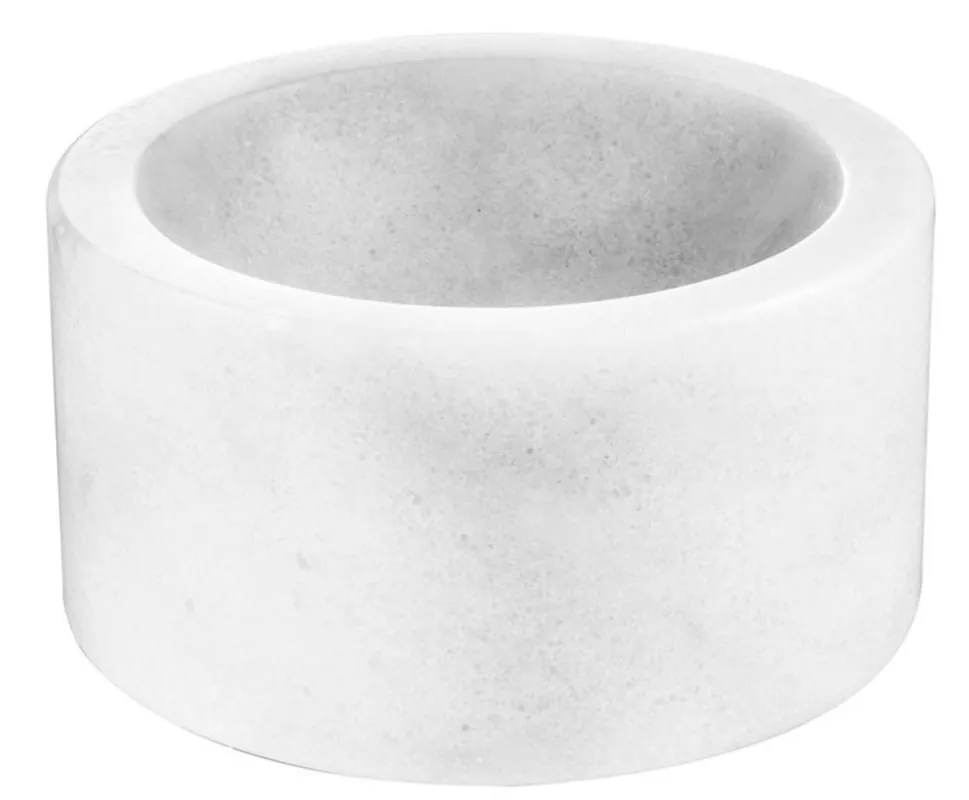 Finale Aktion Concepteur Casa Padrino bol en marbre blanc 15 x H. 8 cm - collection de luxe