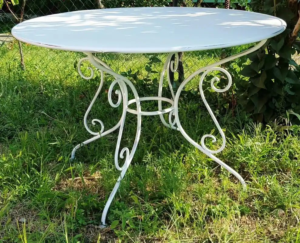 Casa Padrino table de jardin en fer forgé - couleurs - Ø115 cm x 75 cm - luxe meubles de jardin Neue Kollektion