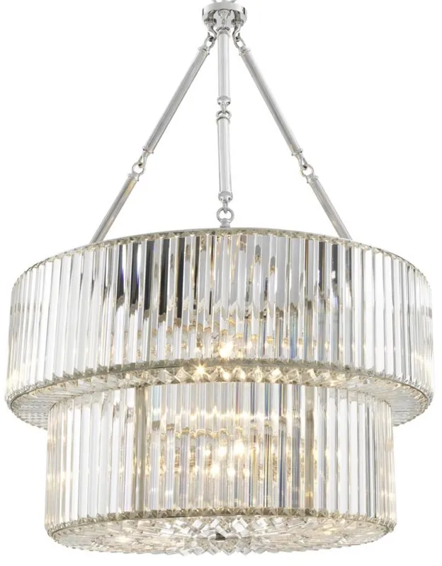 Saisonangebot Casa Padrino lustre de luxe argent 67 x H. 90 cm - Collection hôtel de luxe