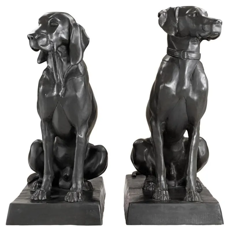 Casa Padrino chiffres de bronze de luxe ensemble de 2 chiens 32 x 60 x H. 73 cm - Edition limitée Angebot