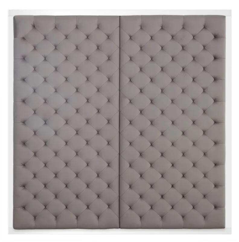 Casa Padrino lit design gris argenté tête de lit 180 x H. 180 cm - Qualité de luxe Preisknaller