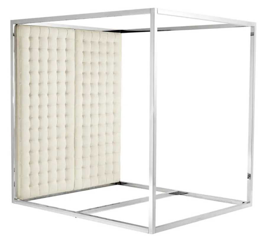 Casa Padrino cadre de lit de luxe avec tête de lit couleur naturelle 190 x 220 x H. 220 cm - Mobilier Design Neu