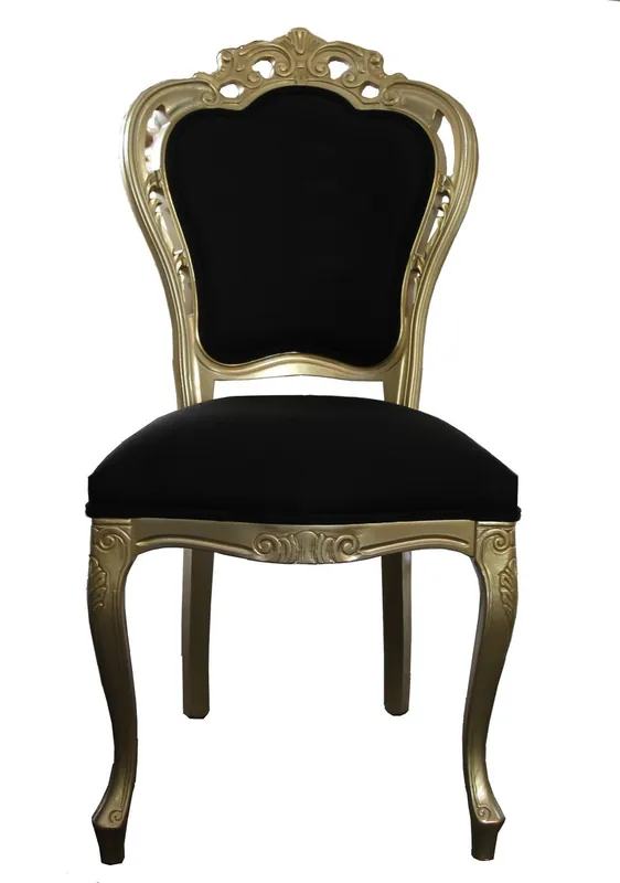 Markenware Casa Padrino luxe baroque Chaise Dîner en or / noir - Chaise design - qualité de luxe