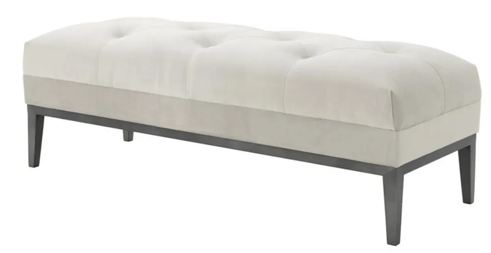 Markenprodukt Créateur Casa Padrino banc gris clair 130 x 50 x 46 cm H. - collection de luxe