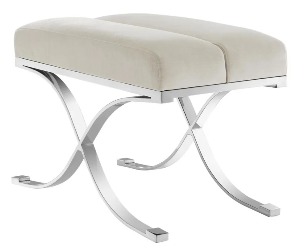 Heißes Angebot Casa Padrino tabouret de luxe gris clair 69 x 42 x 51 cm H. - Mobilier design