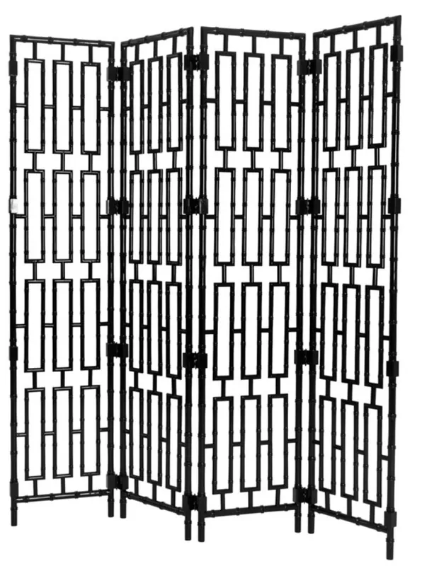 Casa Padrino partition piano en acajou de luxe noir 200 x H. 225 cm - mobilier design de l'hôtel Begrenztes Angebot