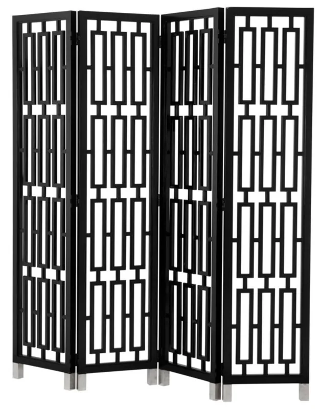 Casa Padrino séparateur de pièce d'acajou piano noir 200 x H. 225 cm - Qualité de luxe Nur Für Kurze Zeit
