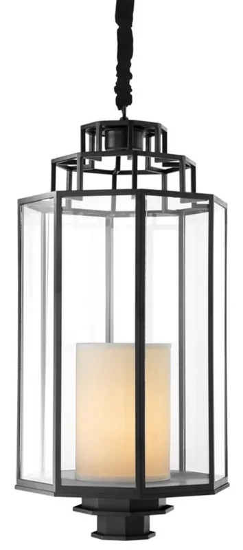 Wochenendangebot Casa Padrino lanterne de luxe noir 40 x H. 83 cm - restaurant de l'hôtel lampe suspendue