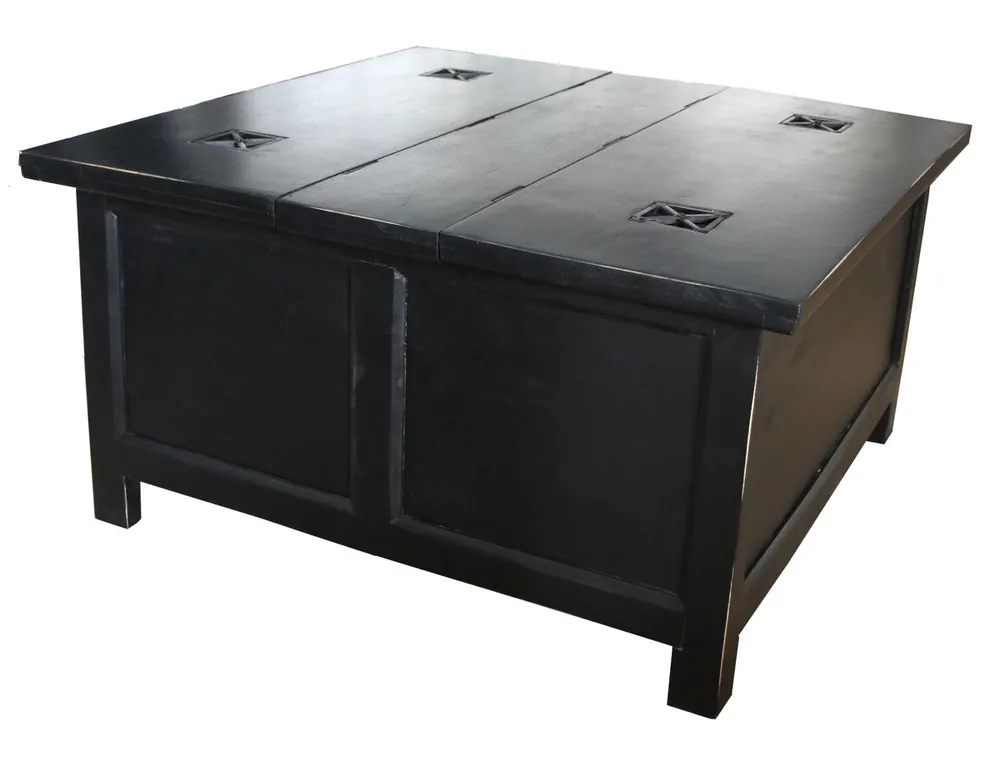 Casa Padrino table basse pliante baroque en noir - 85,5 cm x 85,5 cm x H45 cm Super-Preis