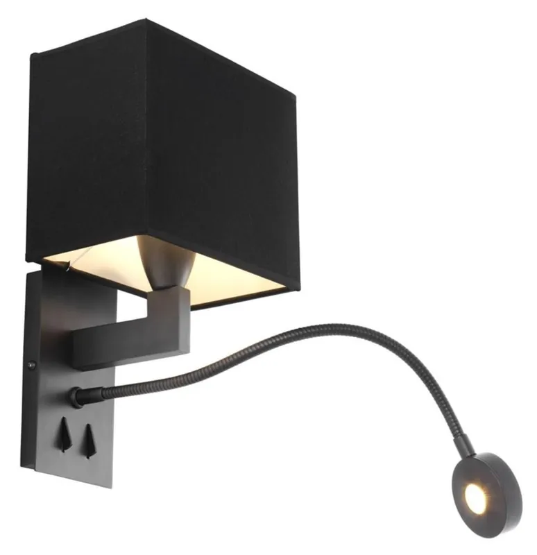 Casa Padrino lampe murale de luxe bronze / noir 19,5 x 17 x H. 32 cm - hôtel lampe murale Preis Gesenkt