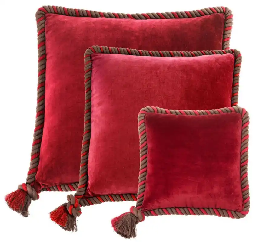Schnäppchen Casa Padrino ensemble de coussin de 3 rouges - collection de salon / hôtel de luxe