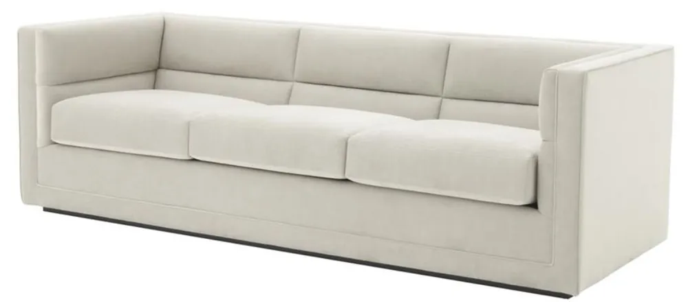 Sonderaktion Casa Padrino canapé 3 places luxueux gris clair 231 x 86 x H. 73,5 cm - Canapé salon de luxe