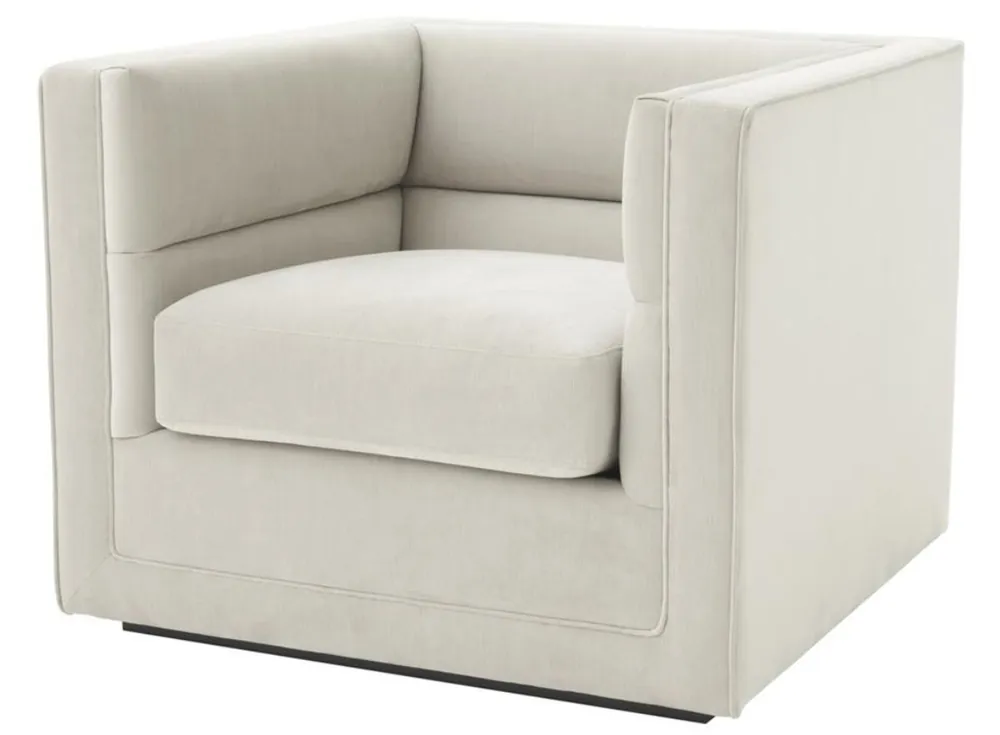 Sale Casa Padrino fauteuil de luxe gris clair 92 x 86 x H. 73,5 cm - fauteuil de salon de luxe
