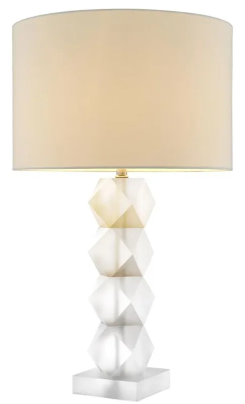 Sofort Bestellen Casa Padrino designer verre dépoli feu de table 16 x 48 x H. 84 cm - lampe de table restaurant d'hôtel