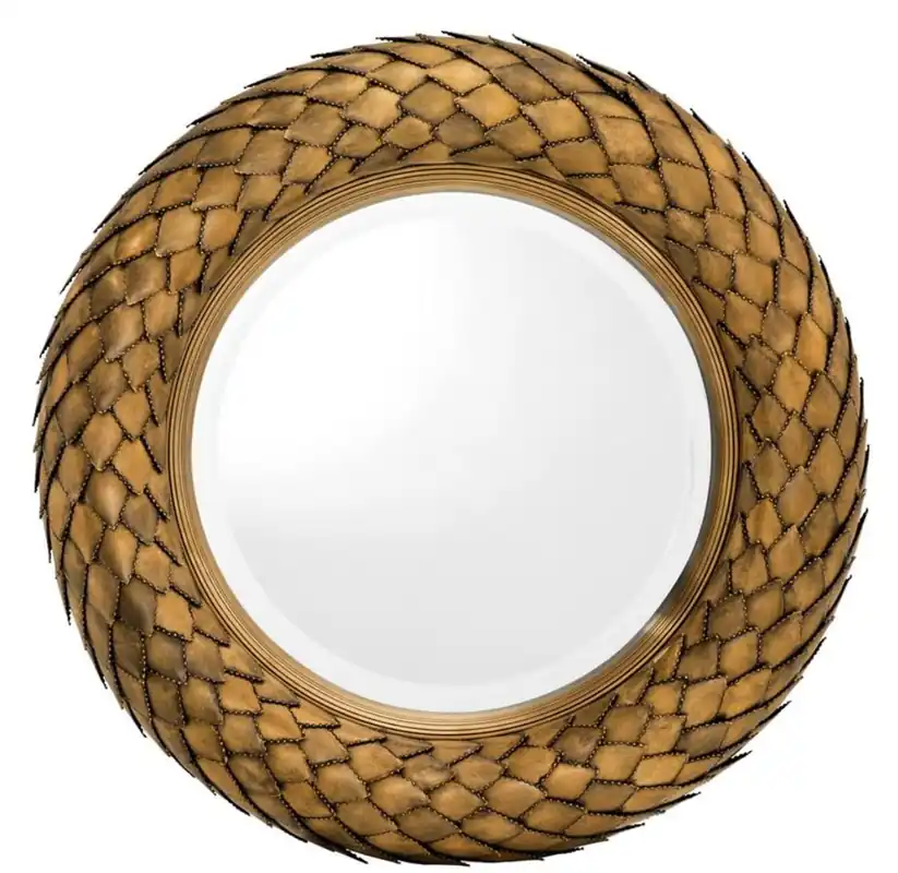 Casa Padrino miroir mural de luxe millésime laiton diamètre 60 cm - miroir de salon Rabatt