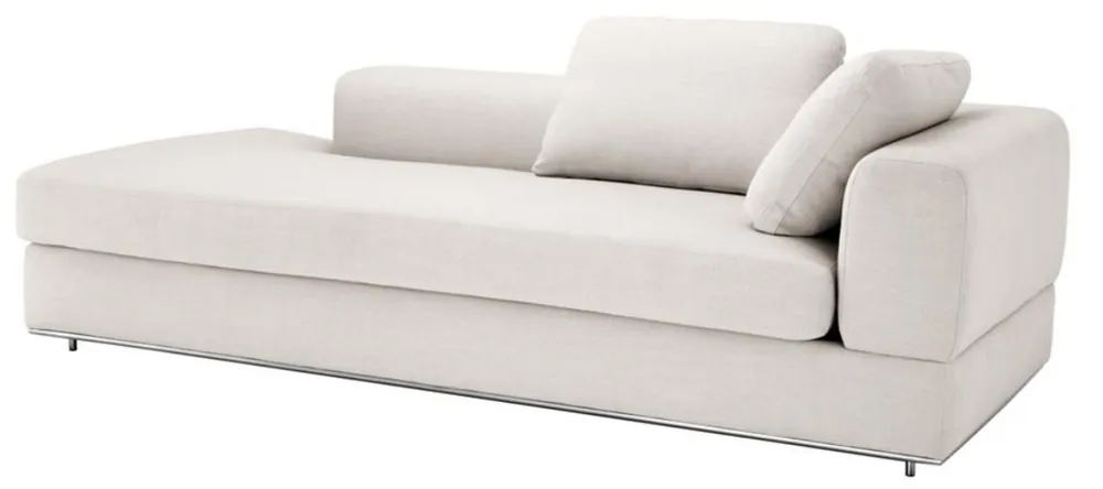 Casa Padrino canapé design couleur naturelle côté droit 231 x 101 x H. 85 cm - meubles de salon de luxe Neuheit