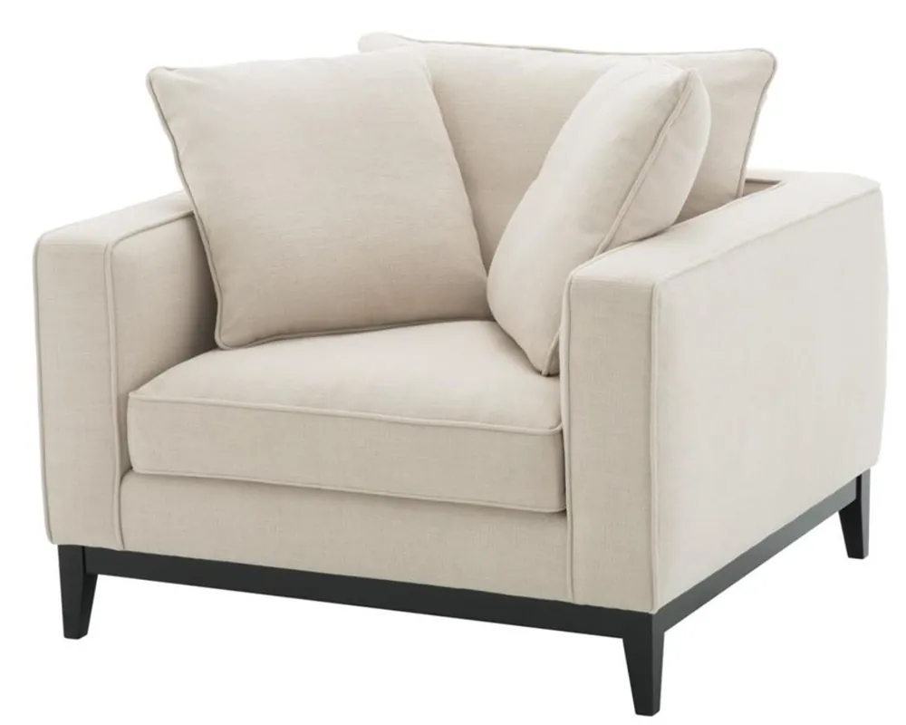 Casa Padrino fauteuil salon de luxe couleur naturelle 116 x 106 x H. 94 cm - meuble de luxe Top-Angebot